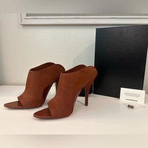 Alexander Wang brown cow hide pumps